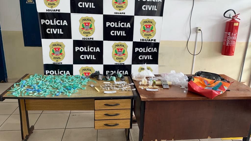 Polícia Civil de Iguape faz apreensão de tráfico de drogas em flagrante